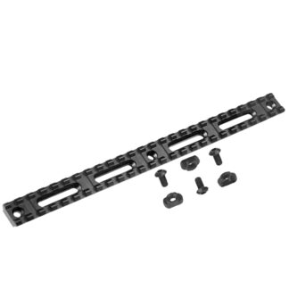 Tactical Low Profile Aluminum M-Lok Compatible Rail    10" Long with 25 Slots   MA25SML