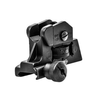 Tactical Low Profile AR15/M4 Complete Rear Sight with Windage/Elevation Adjustment Picatinny Mounting Deck MDTRS02