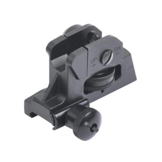 Tactical Low Profile AR15/M4 Complete Rear Sight with Windage/Elevation Adjustment Picatinny Mounting Deck MDTRS02