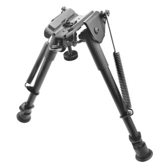 Lion Gears Low Profile Carbon Fiber Bi-Pod for M-Lok, Sling Stud, and Picatinny Rail, Height Adjustable 9"-13",  SPA-SH09CF